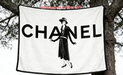 Chanel Flannel Sofa Throw Blanket – Luxury Black & White Logo Couch Cover IMG_6641